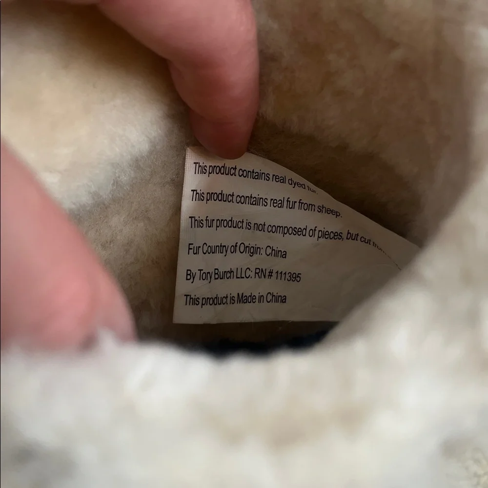 Tory Burch Ginger Suede Shearling Boots Sz 6 - Picture 9 of 10